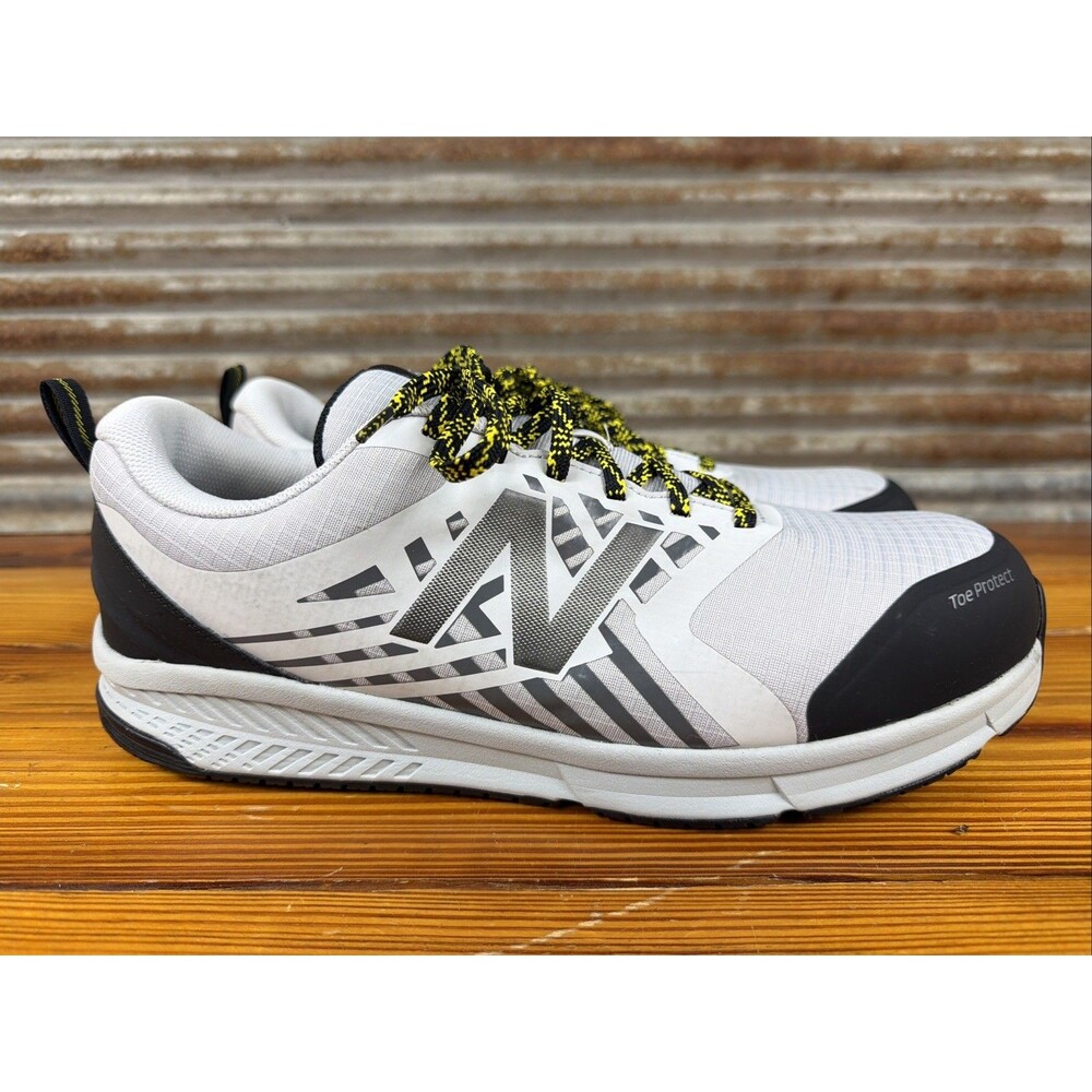 New Balance 412v1 Mens Sz 14 2E Gray Black White Alloy Toe Safety Shoes Pristine